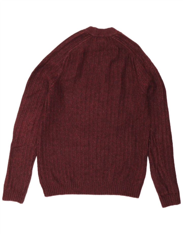 Marks & Spencer Herre sweater med rund hals, stor Bourgogne-flettet