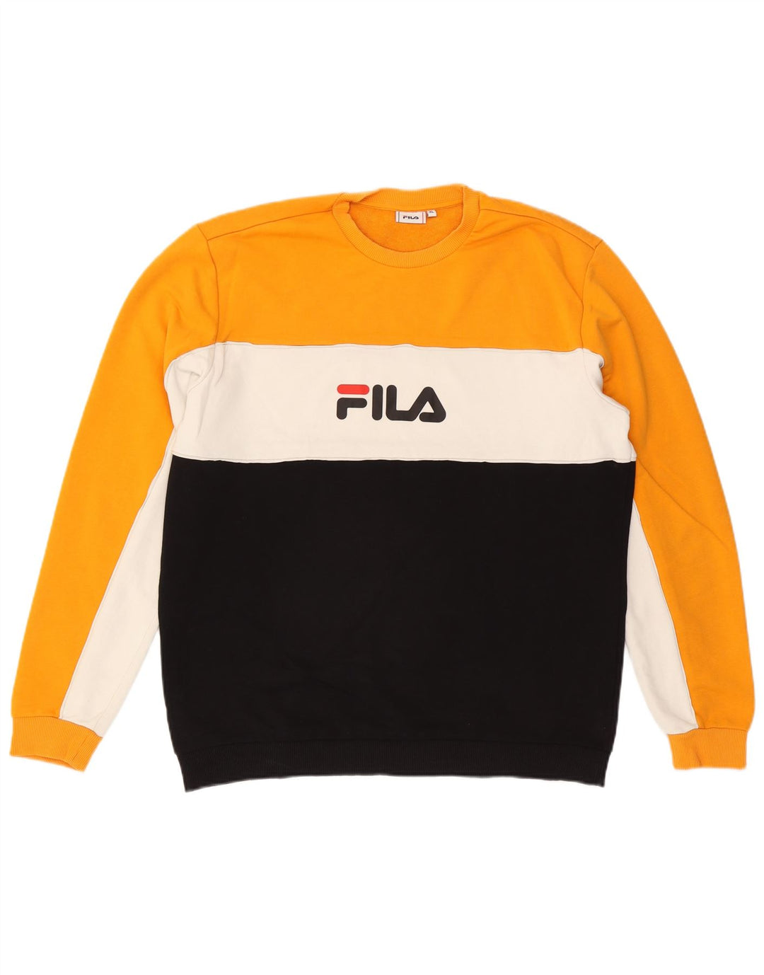 FILA Grafisk sweatshirt til mænd XL Multifarvet Colourblock Bomuld