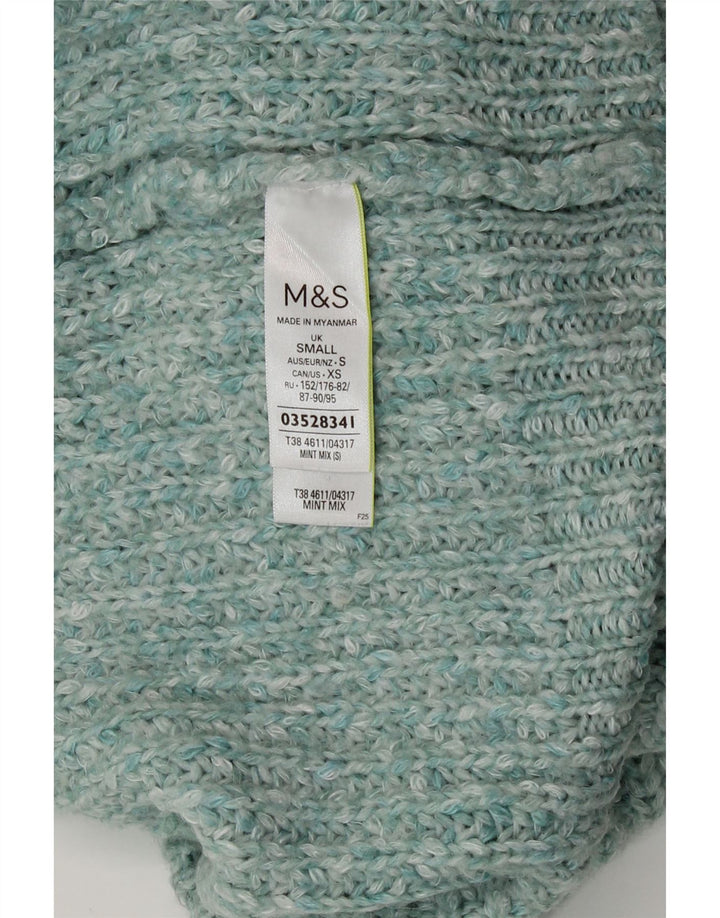 Marks & Spencer Dame Turtle Neck Sweater UK 10 Small Turkis