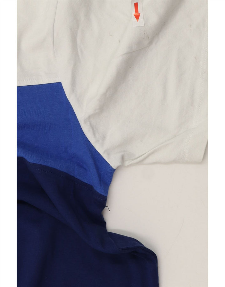 Gas Herre T-Shirt Top Stor Blå Colourblock Bomuld