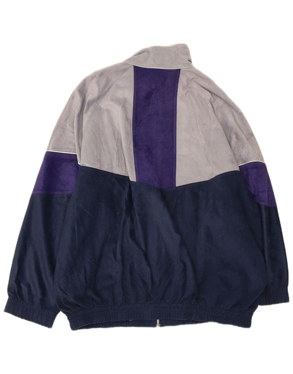 ASICS Grafisk træningsdragt til mænd, topjakke IT 50 Medium Navy Blue Colourblock