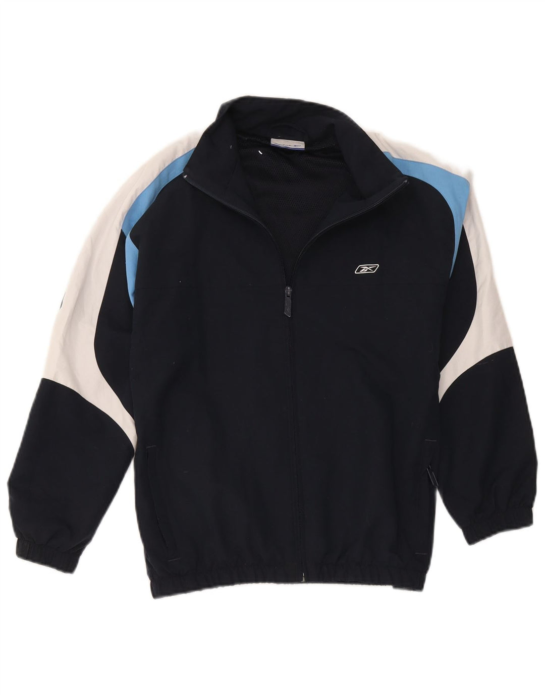 Reebok Boys træningsdragt topjakke 13-14 år Navy Blue Colourblock