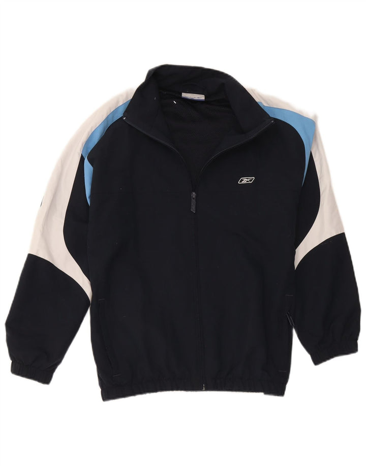 Reebok Boys træningsdragt topjakke 13-14 år Navy Blue Colourblock