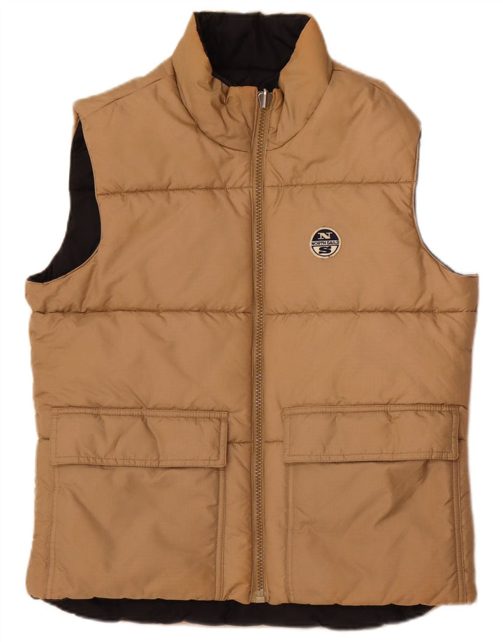 North Sails Herre Vendbar Polstret Gilet UK 36 Small Black Polyamide