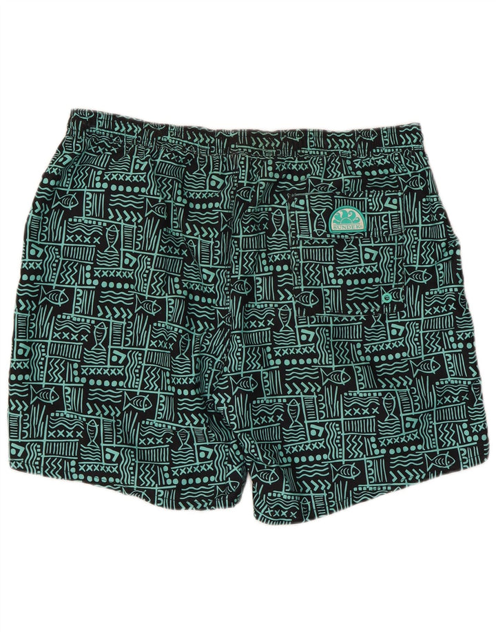 Sundek Herre badeshorts XL Sort Geometrisk Polyester