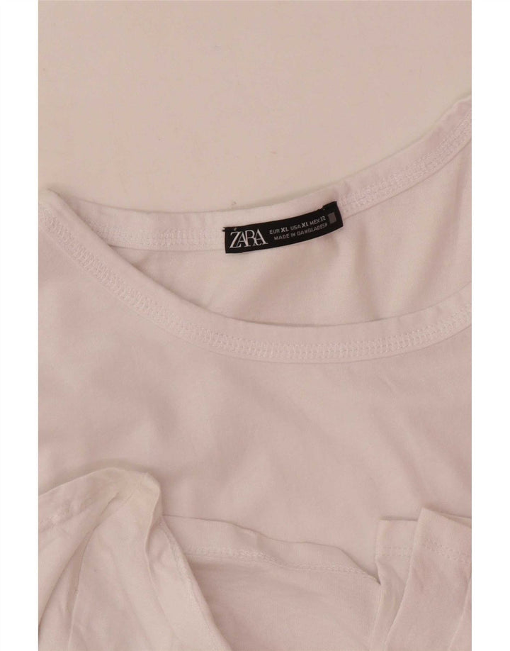 Zara Dametop Langærmet UK 18 XL Hvid