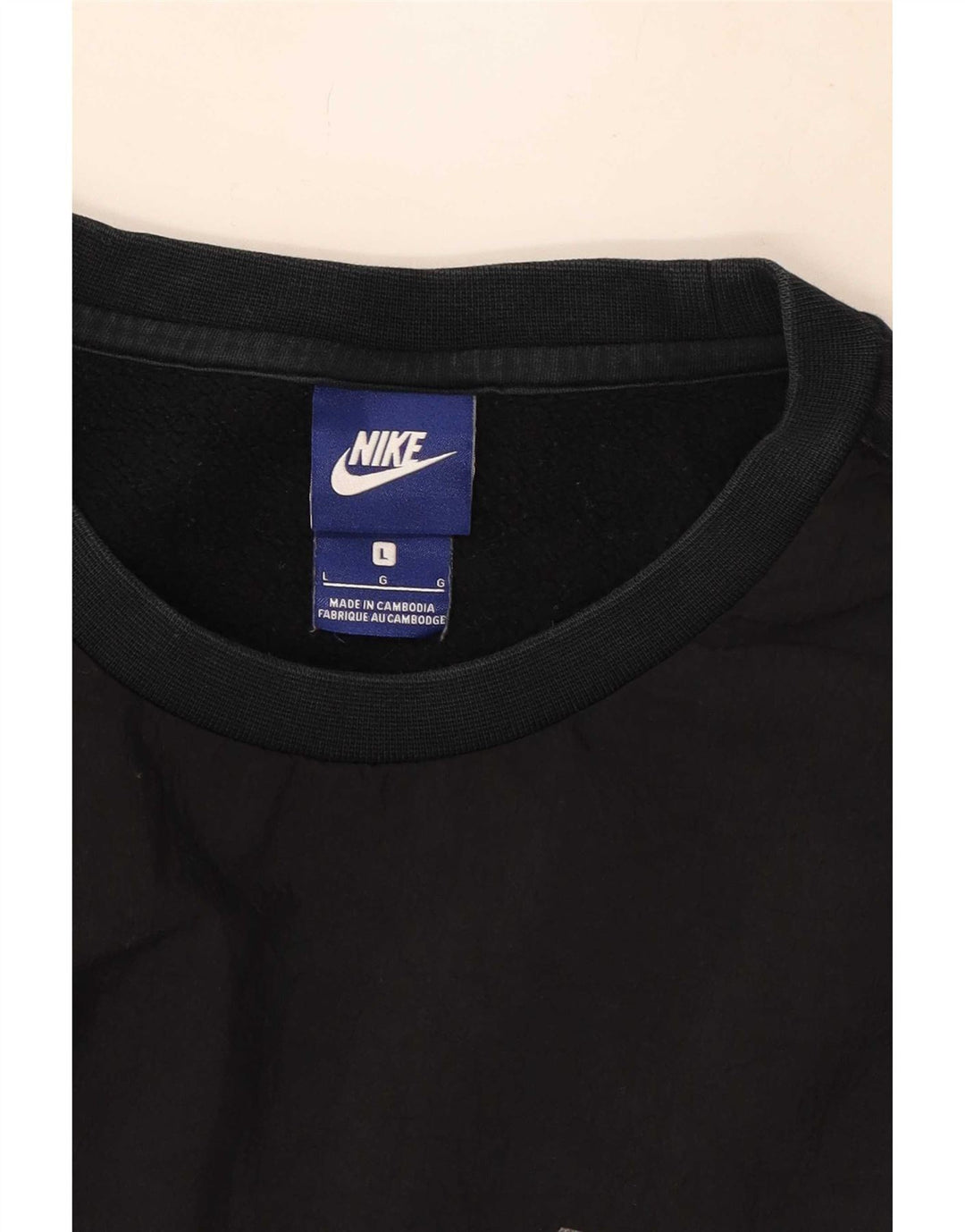 Nike grafisk sweatshirt til mænd, stor sort bomuld