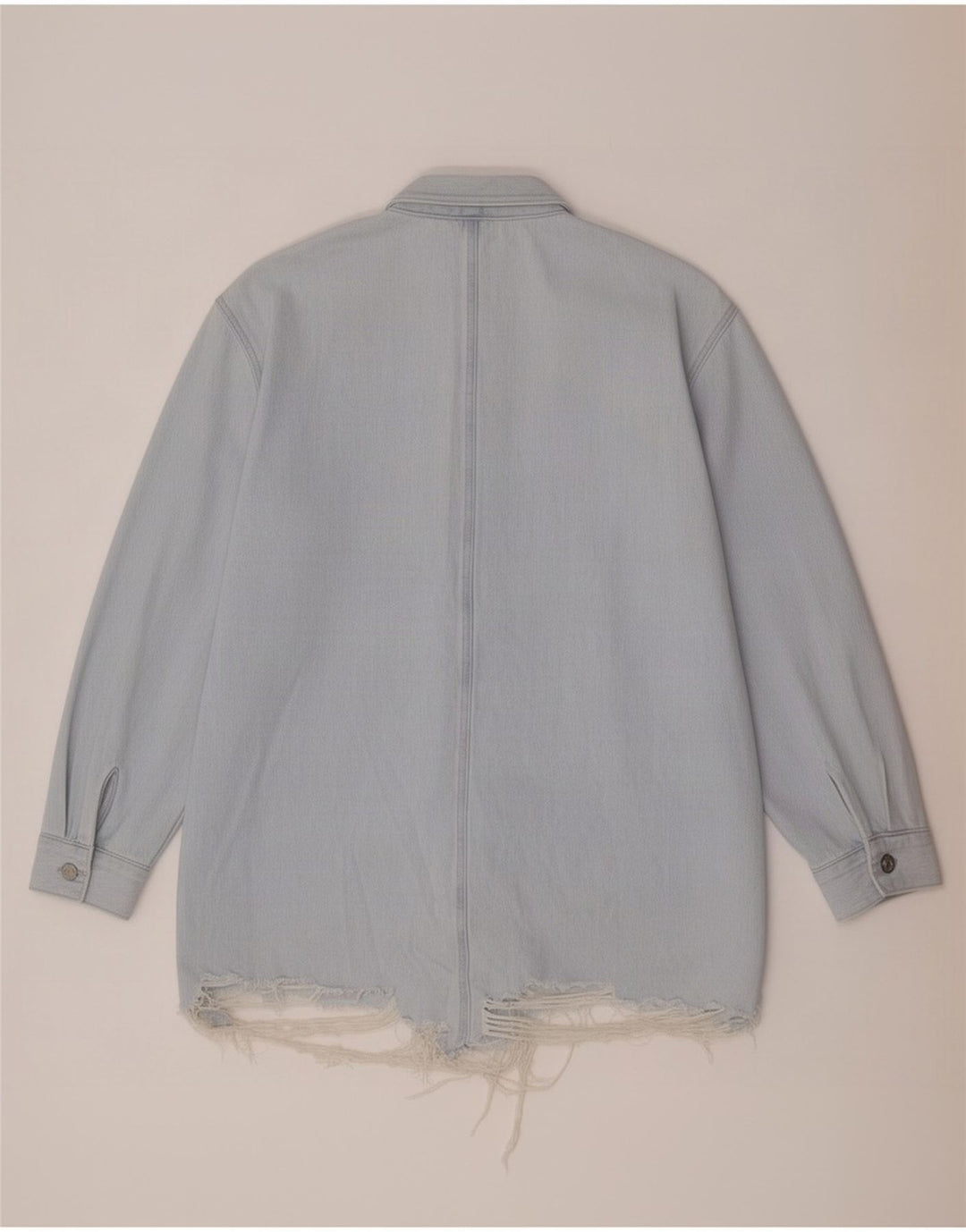 Zara Dame Oversized Denim Shirt UK 14 Medium Blue