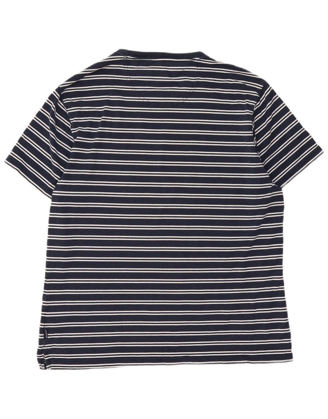 Barbour Herre T-shirt Top Stor marineblå stribet bomuld