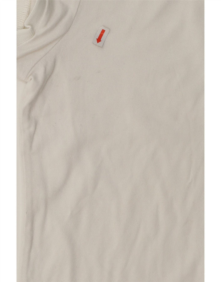TOMMY HILFIGER Womens Polo Shirt UK 12 Medium White Cotton Vintage Tommy Hilfiger and Second-Hand Tommy Hilfiger from Messina Hembry 