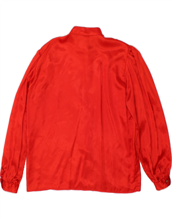 VINTAGE Womens Shirt Blouse IT 44 Medium Red Viscose Vintage Vintage and Second-Hand Vintage from Messina Hembry 