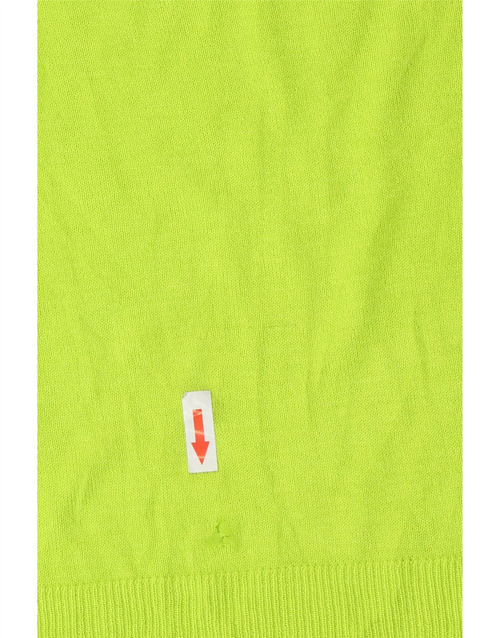 Zara Dame Oversized Boat Neck Jumper Sweater UK 10 Small Green Viscose