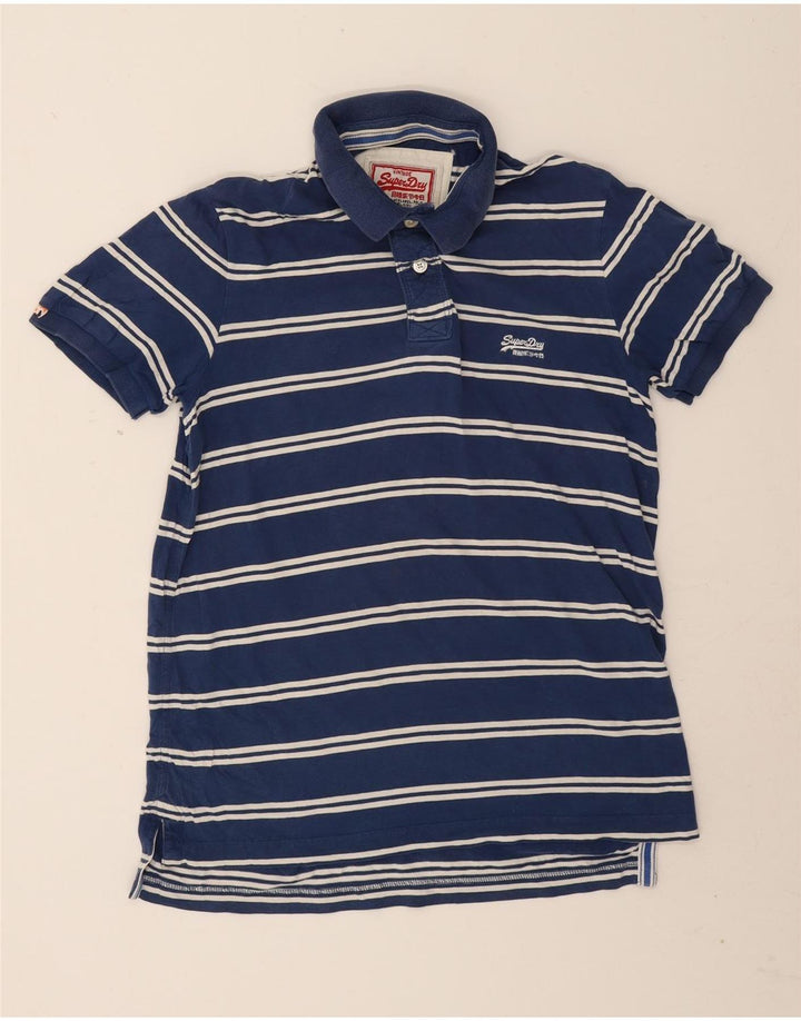 Superdry herre poloshirt stor blå stribet
