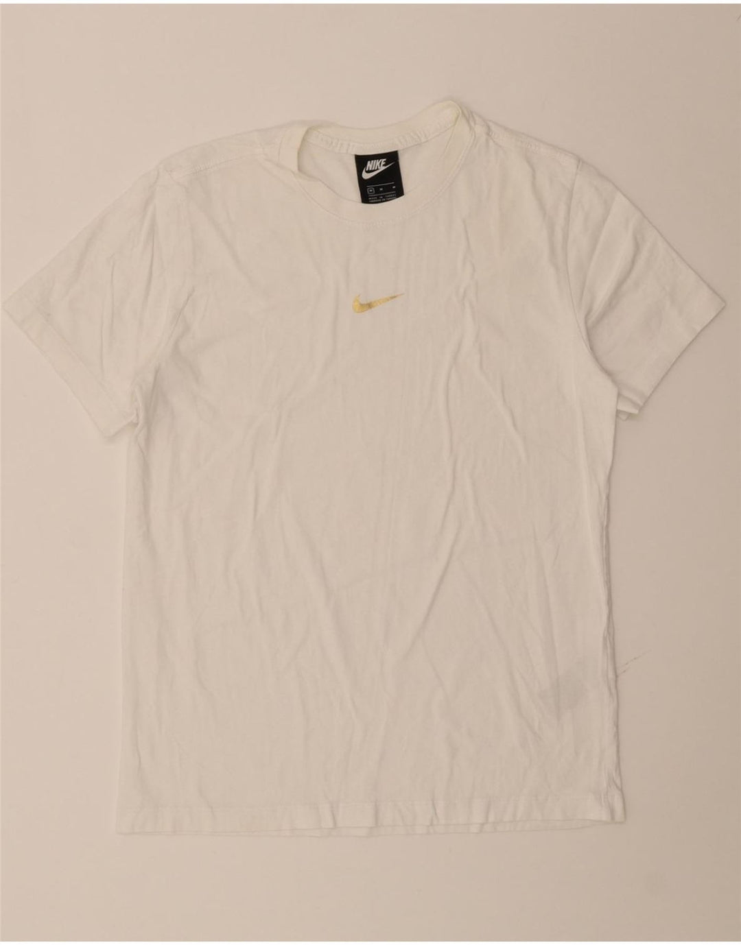 NIKE Mens T-Shirt Top Medium White Cotton Vintage Nike and Second-Hand Nike from Messina Hembry 