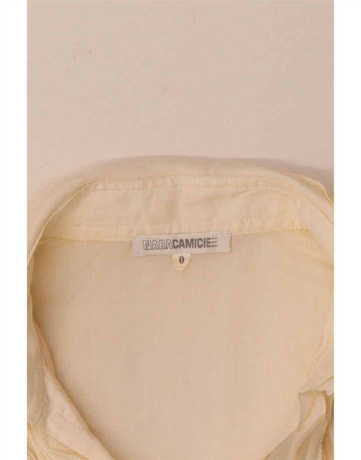 Naracamicie Dame Oversized 3/4-ærmet skjortebluse US 0 XS Off White