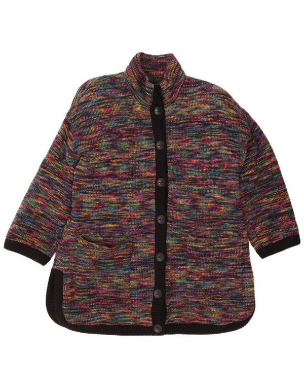 Vintage Dame Longline Cardigan Sweater UK 18 XL Flerfarvet Flecked