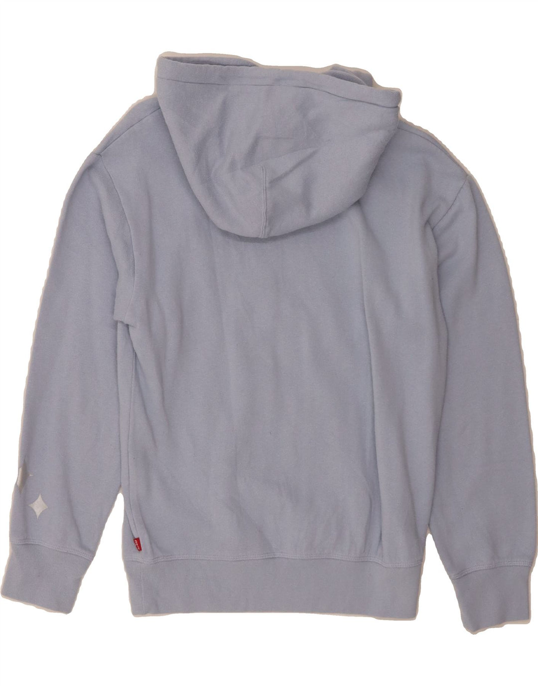 LEVI'S Womens Oversized Graphic Hoodie Jumper UK 6 XS Blue Vintage Levi's and Second-Hand Levi's from Messina Hembry 