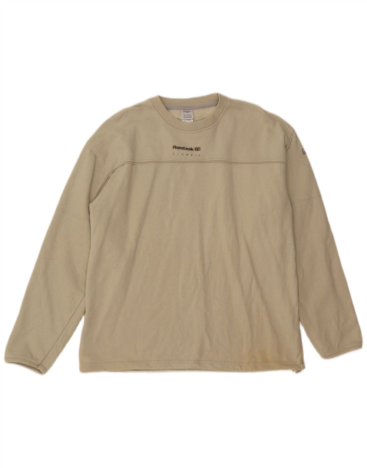 Reebok Herre Grafisk Sweatshirt Jumper Medium Grøn Bomuld