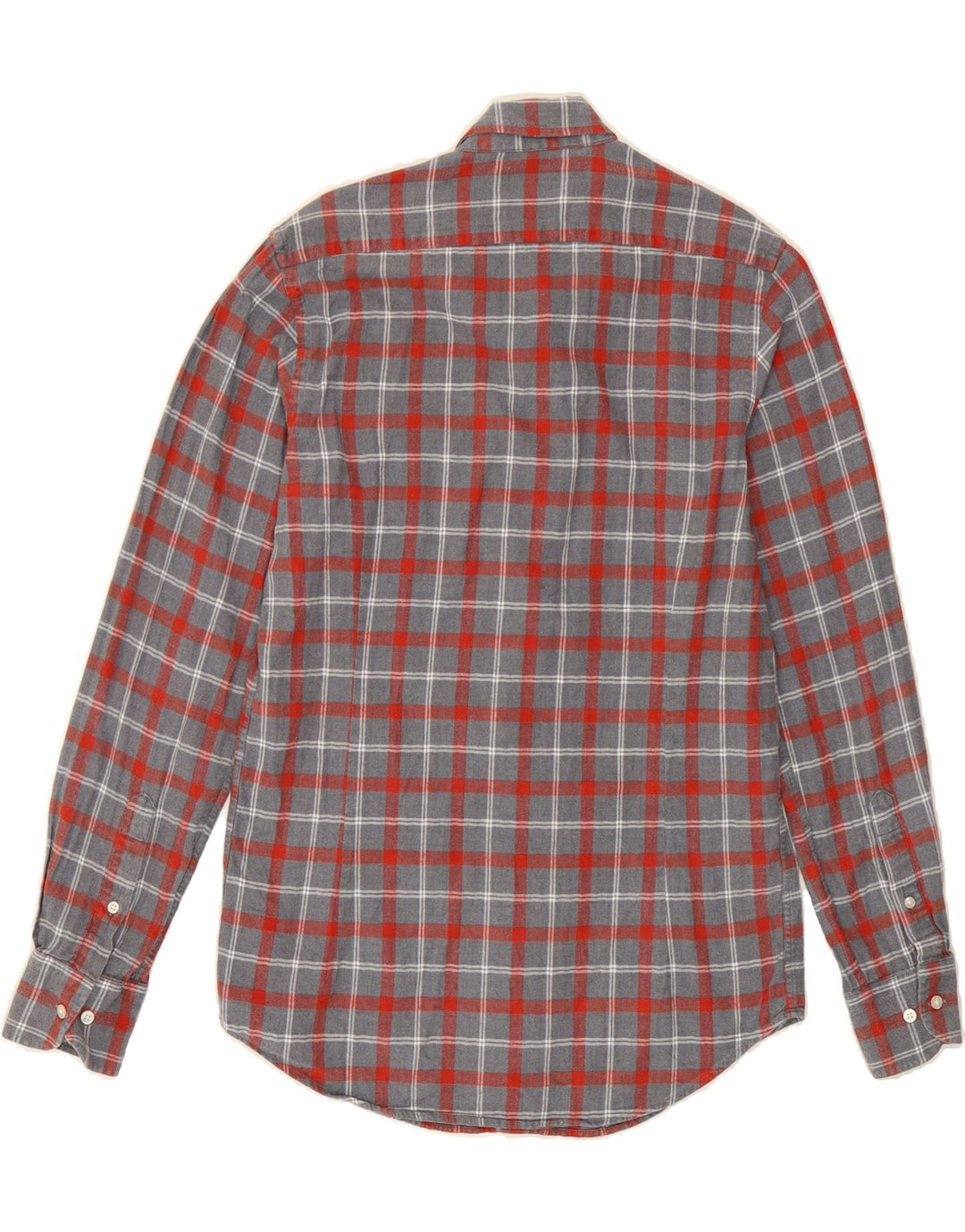MASSIMO DUTTI Mens Flannel Shirt Small Grey Plaid Cotton Vintage Massimo Dutti and Second-Hand Massimo Dutti from Messina Hembry 