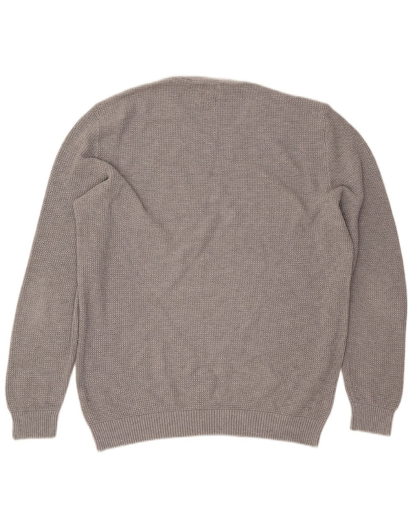 ZARA Herre sweater med rund hals XL Grå bomuld