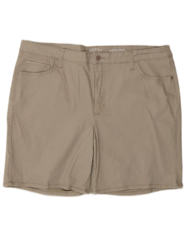 Lee Womens Riders Mid Rise Casual Shorts W38 2XL Beige