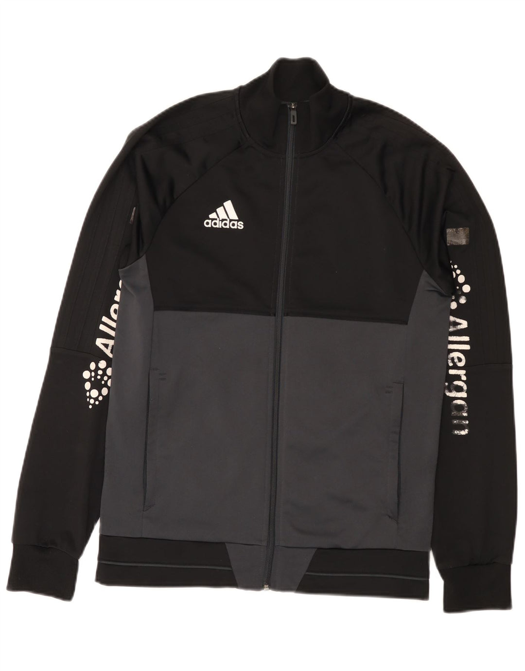 Adidas Grafisk træningsdragt jakke til mænd Small Black Colourblock Polyester