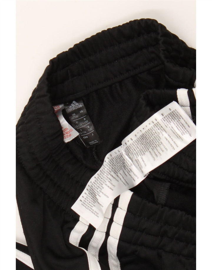 Adidas Drenge Træningsdragt Bukser Joggers 12-13 År Sort Polyester