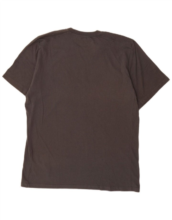 Nike Herre Dri Fit Grafisk T-Shirt Top Stor Grå Bomuld
