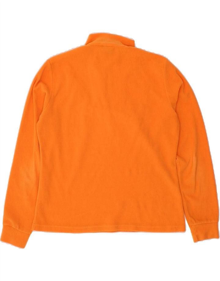 COLMAR Womens Zip Neck Fleece Jumper UK 12 Medium Orange Polyester Vintage Colmar and Second-Hand Colmar from Messina Hembry 