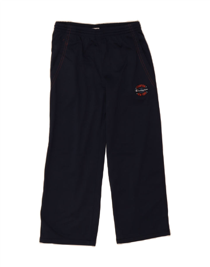 CHAMPION Boys Tracksuit Trousers 11-12 Years Large  Navy Blue Polyester Vintage Champion and Second-Hand Champion from Messina Hembry 