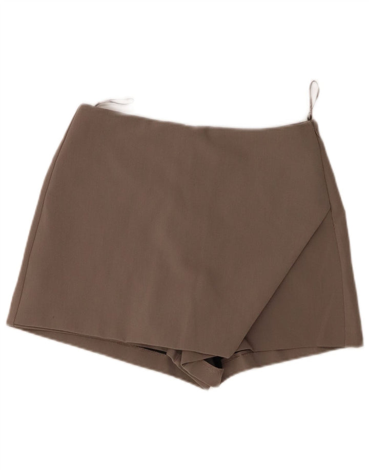 Zara Dame Skort Shorts UK 12 Medium Grå