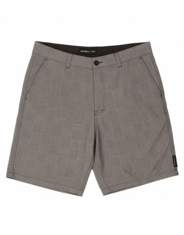 O'NEILL Mens Chino Shorts W34 Large Blue Geometric Polyester
