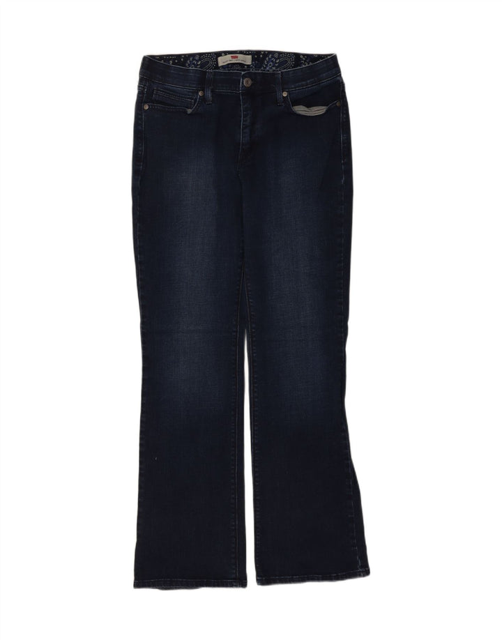 Levi's Dame 525 Bootcut Jeans US 12 Large W30 L31 Marineblå Bomuld