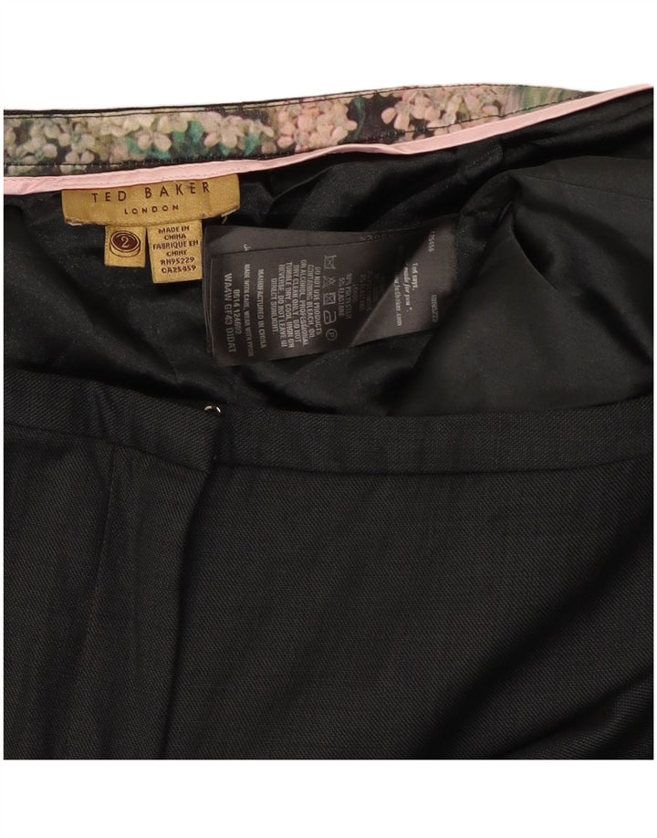 Ted Baker Dame Slim Suit Bukser Størrelse 2 Small W30 L28 Sort Uld