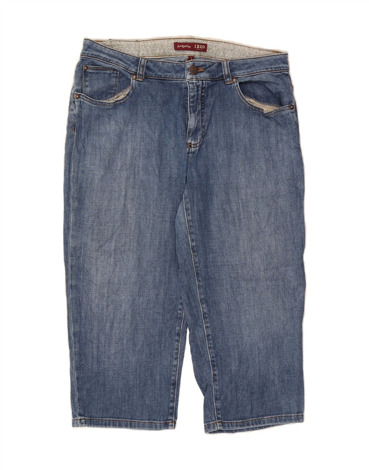 IZOD Womens Capri Jeans US 12 Large W32 L20 Blue Cotton Vintage Izod and Second-Hand Izod from Messina Hembry 