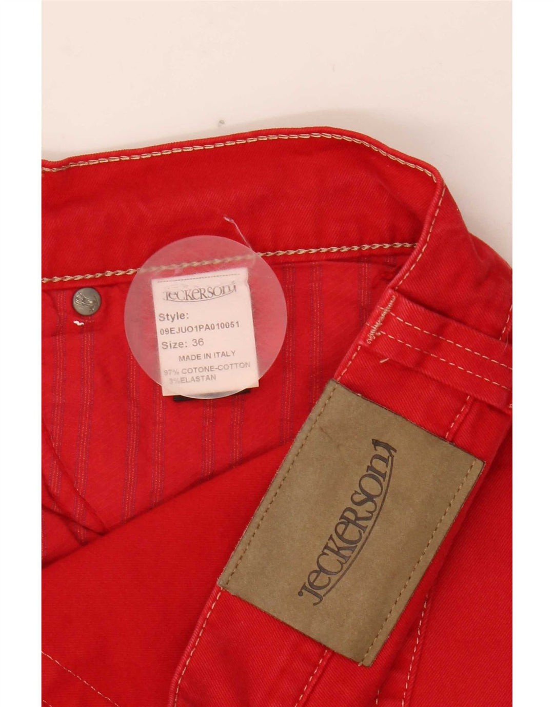 Jeckerson Herre Slim Jeans W36 L34 Rød Bomuld