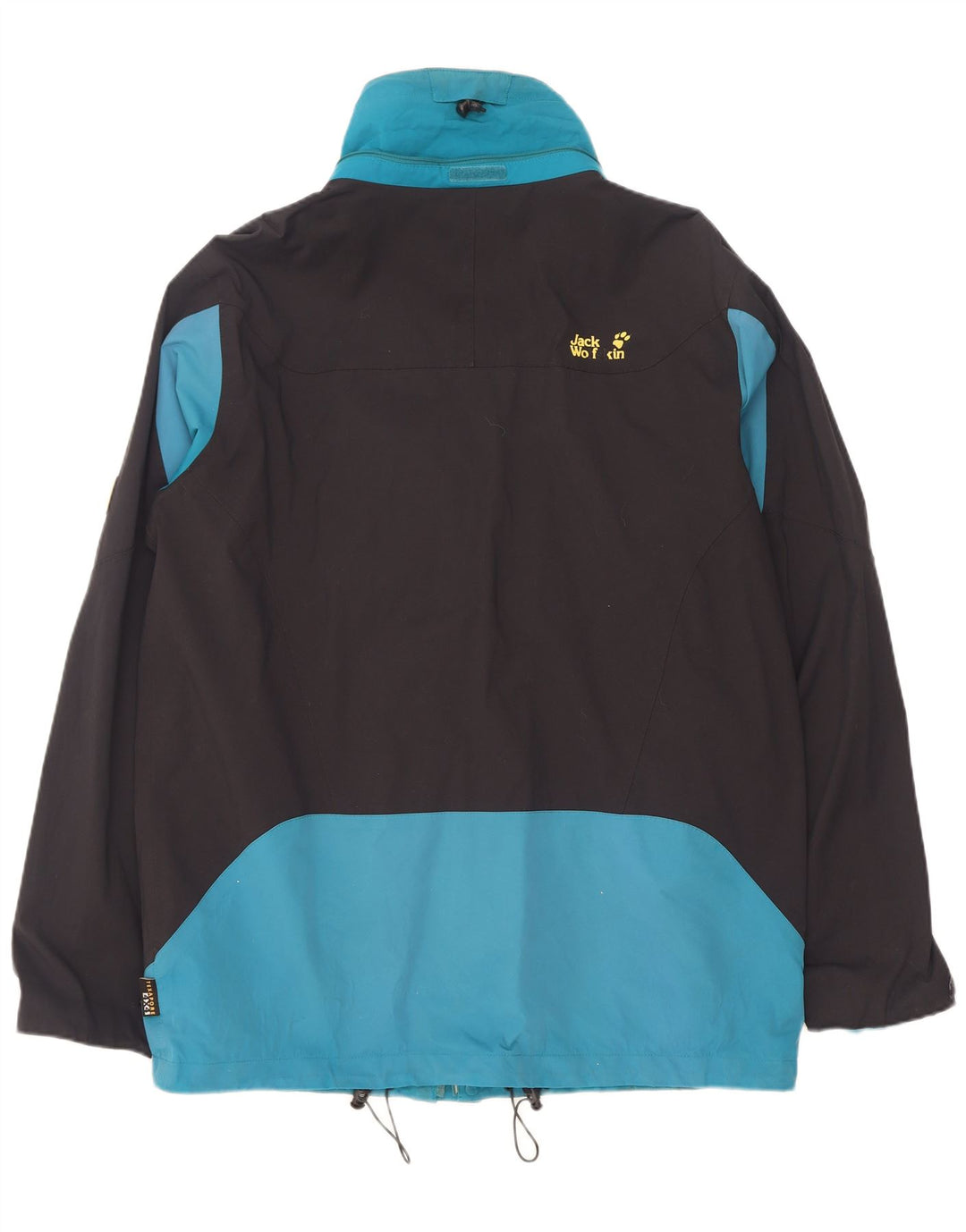 Jack Wolfskin Regnjakke til mænd UK 44/46 XL Blå Colourblock Polyamid