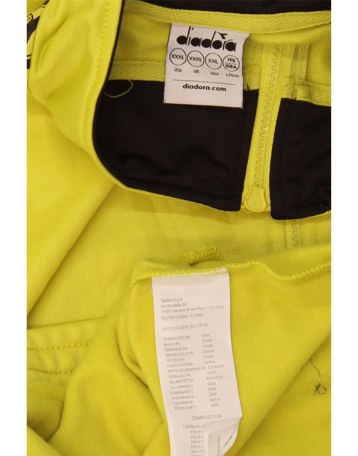 DIADORA Grafisk træningsdragt topjakke til mænd 3XL Gul Colourblock Polyester