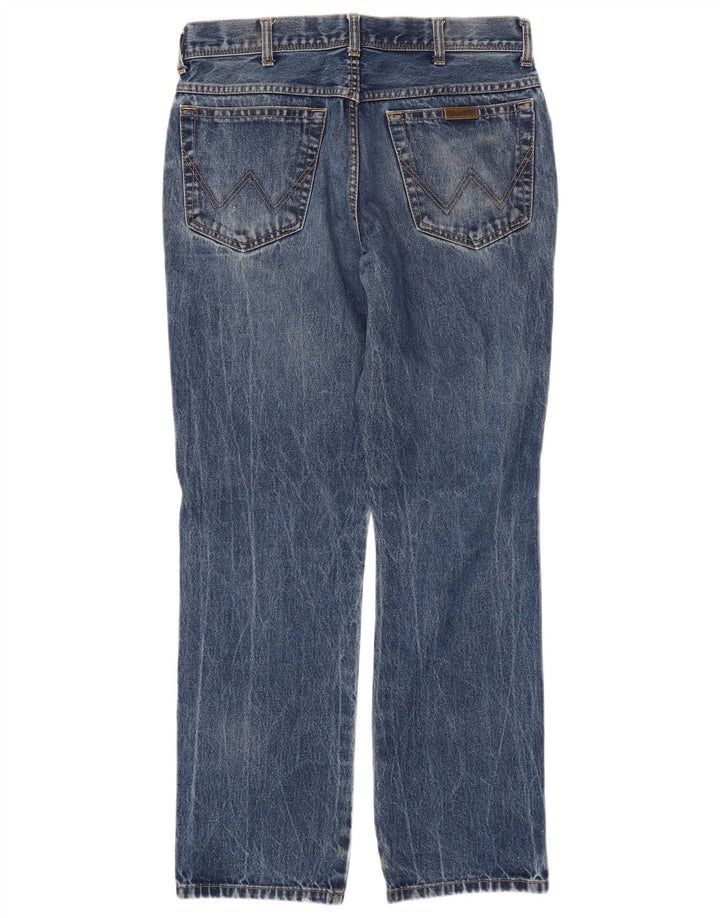 WRANGLER Herre Regular Fit Straight Jeans W33 L32 Blå Bomuld