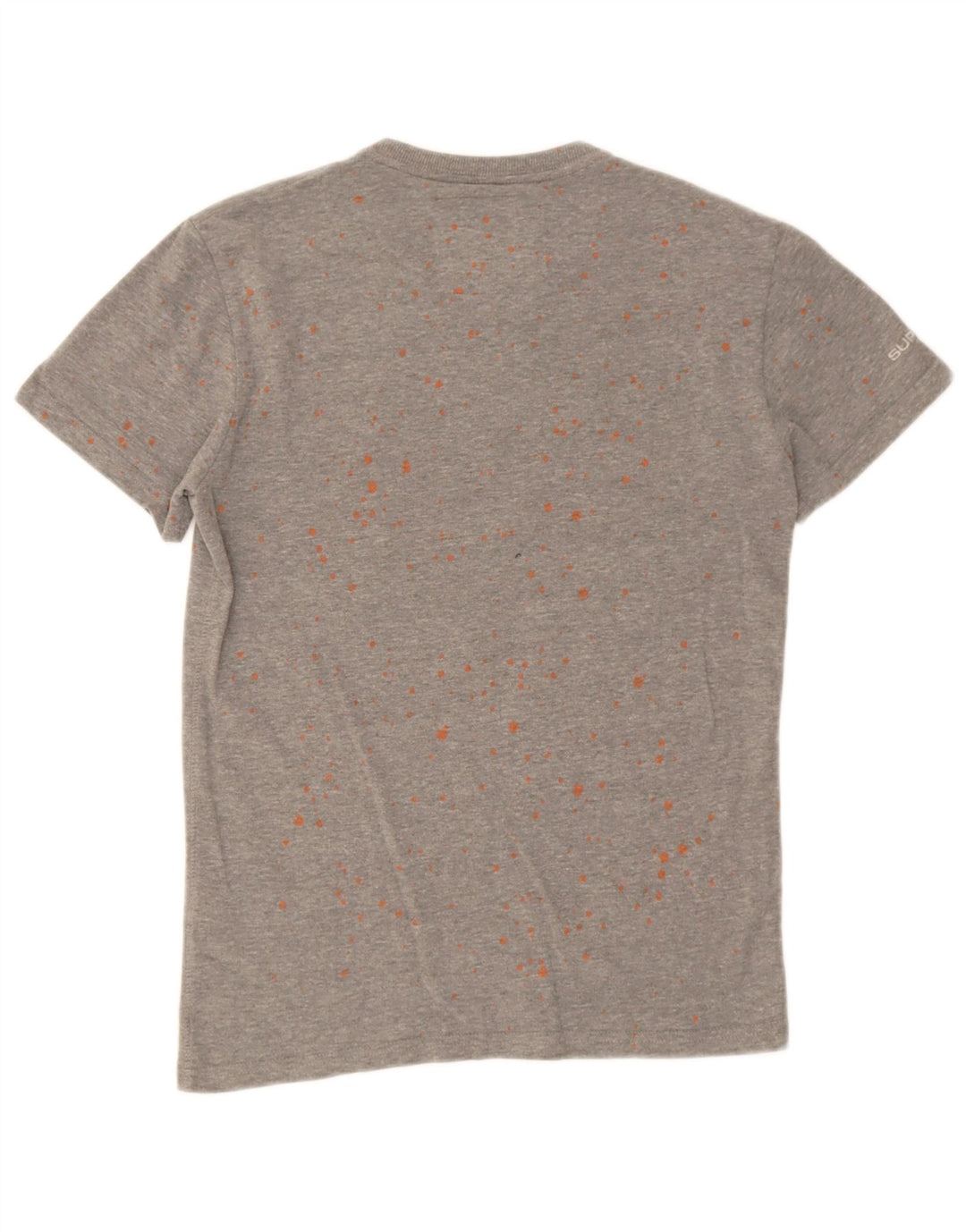 Superdry Grafisk T-shirt top til mænd, lille grå plettet bomuld