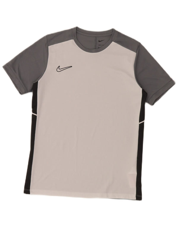 Nike Dri Fit T-Shirt Top 13-14 år XL Hvid Colourblock Polyester