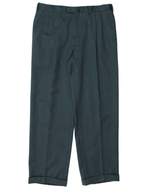 ANGELICO Herre dobbeltradet 2-delt jakkesæt IT 50 Large W34 L30 Grøn