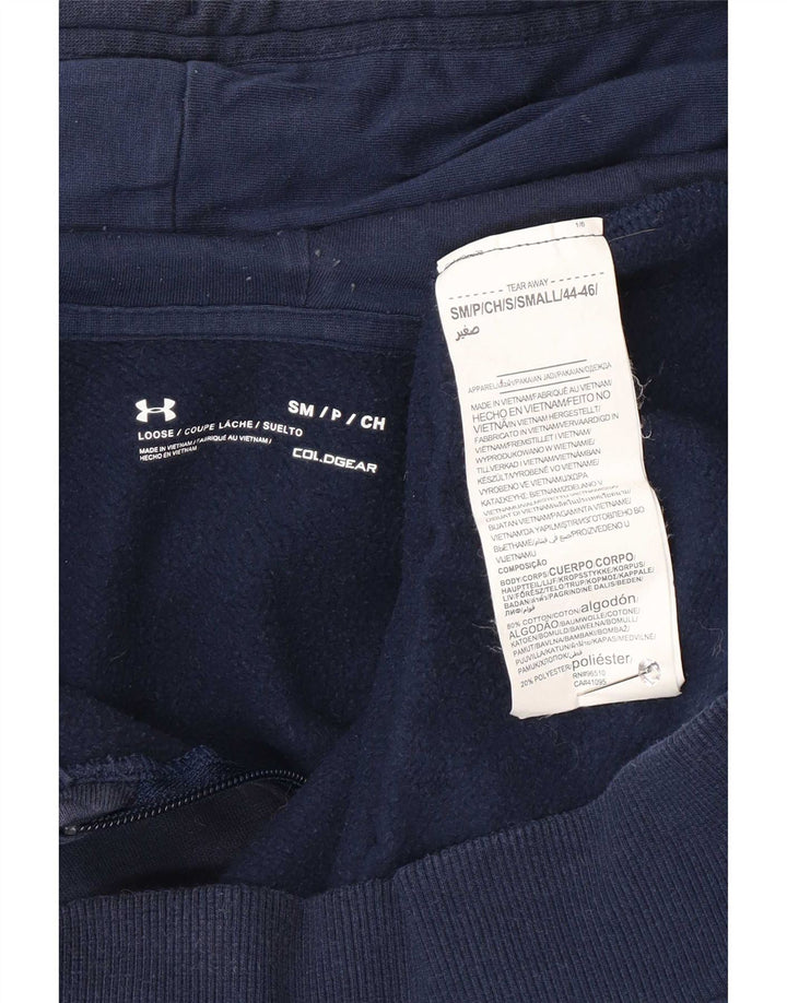 Under Armour Herre Regular Fit Hættetrøje Sweater med lynlås Medium marineblå bomuld