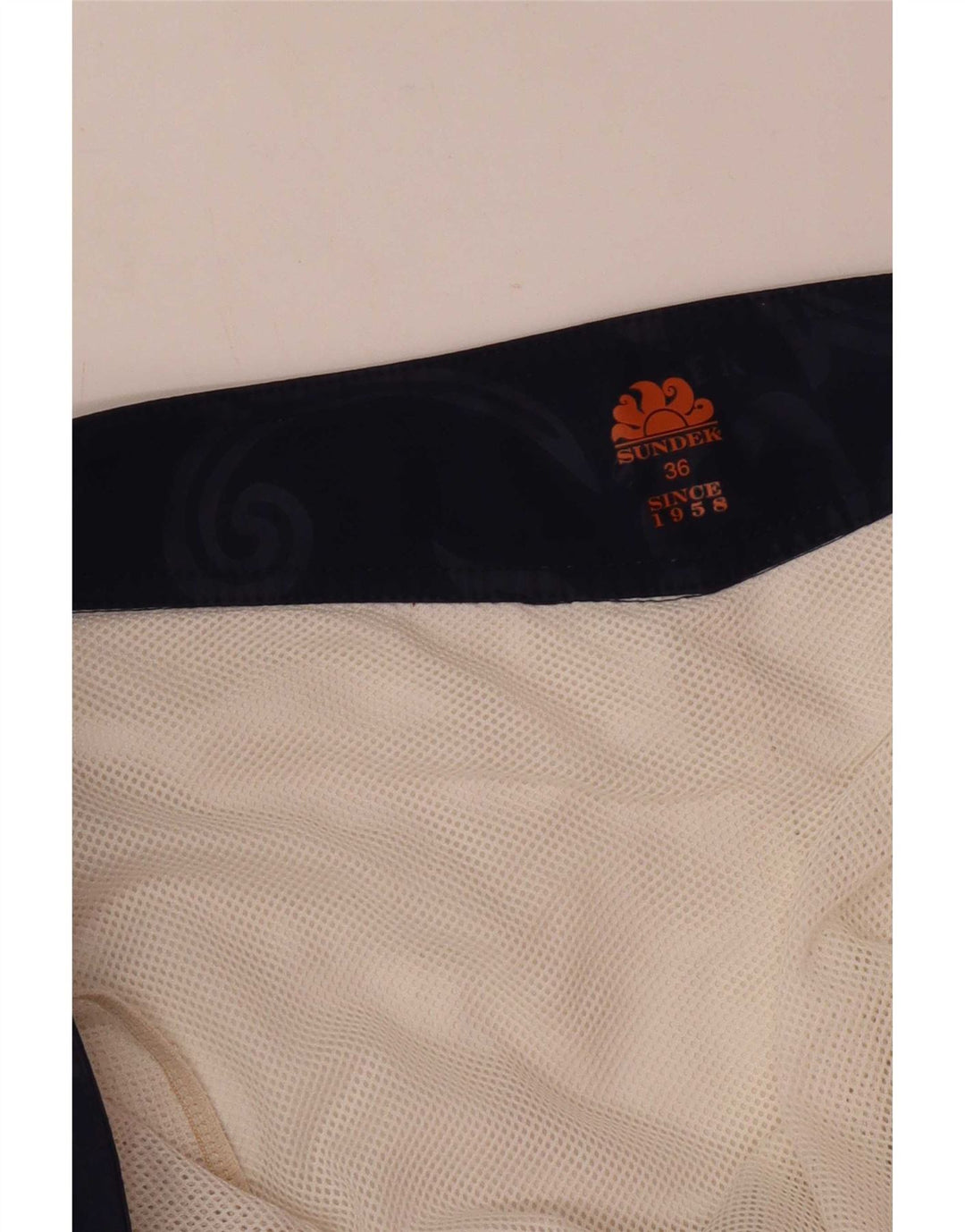 Sundek Herre grafiske almindelige svømmeshorts Large White Colourblock Beach