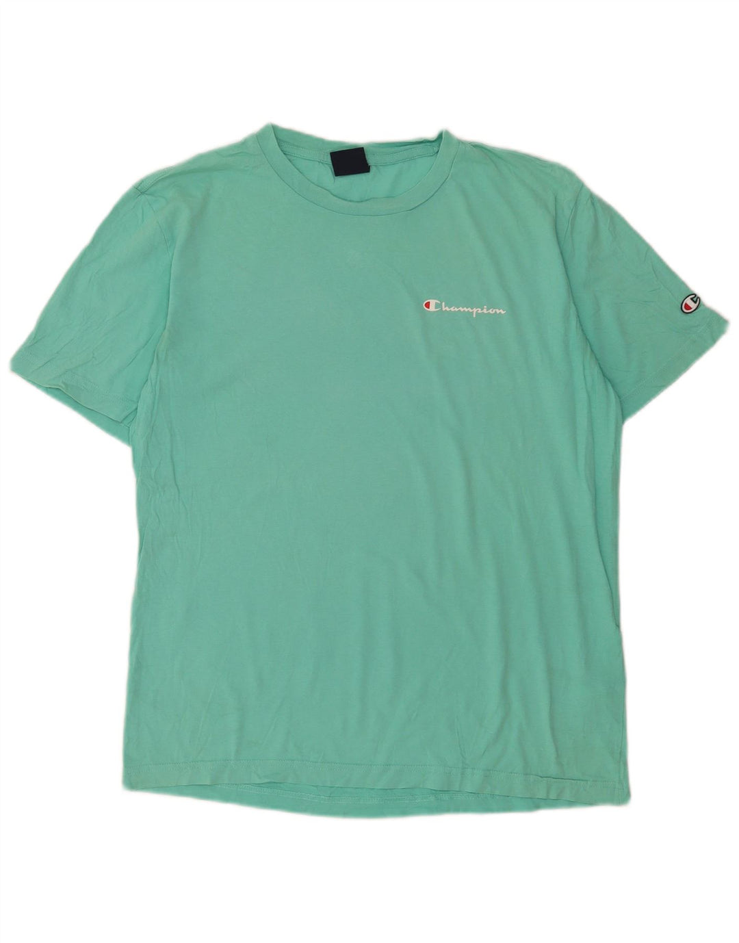 Champion Herre T-Shirt Top Medium Grøn Bomuld