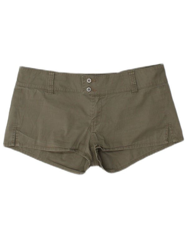DIESEL Dame Hot Pants W29 Medium Khaki Bomuld