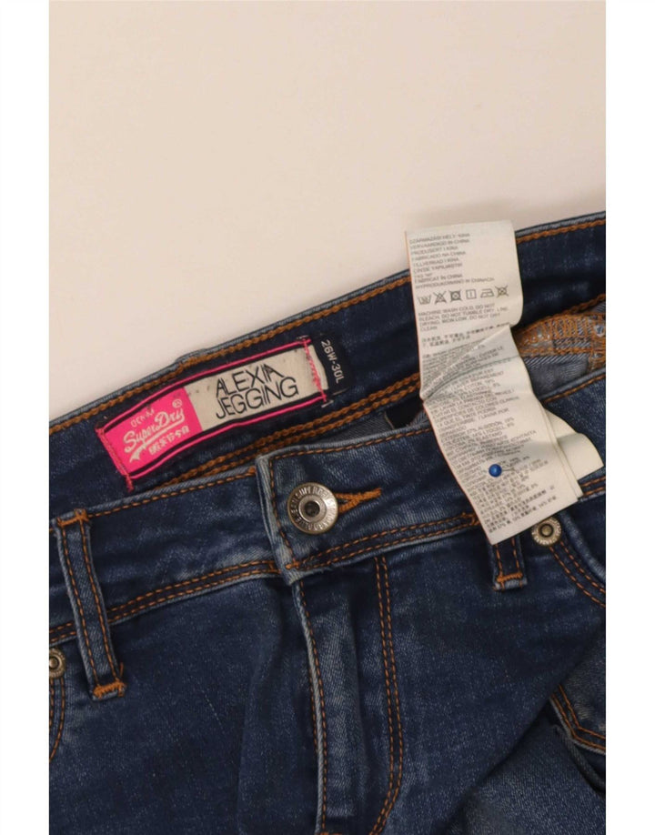 Superdry Alexia Jegging Jeans til kvinder W26 L30 blå bomuld