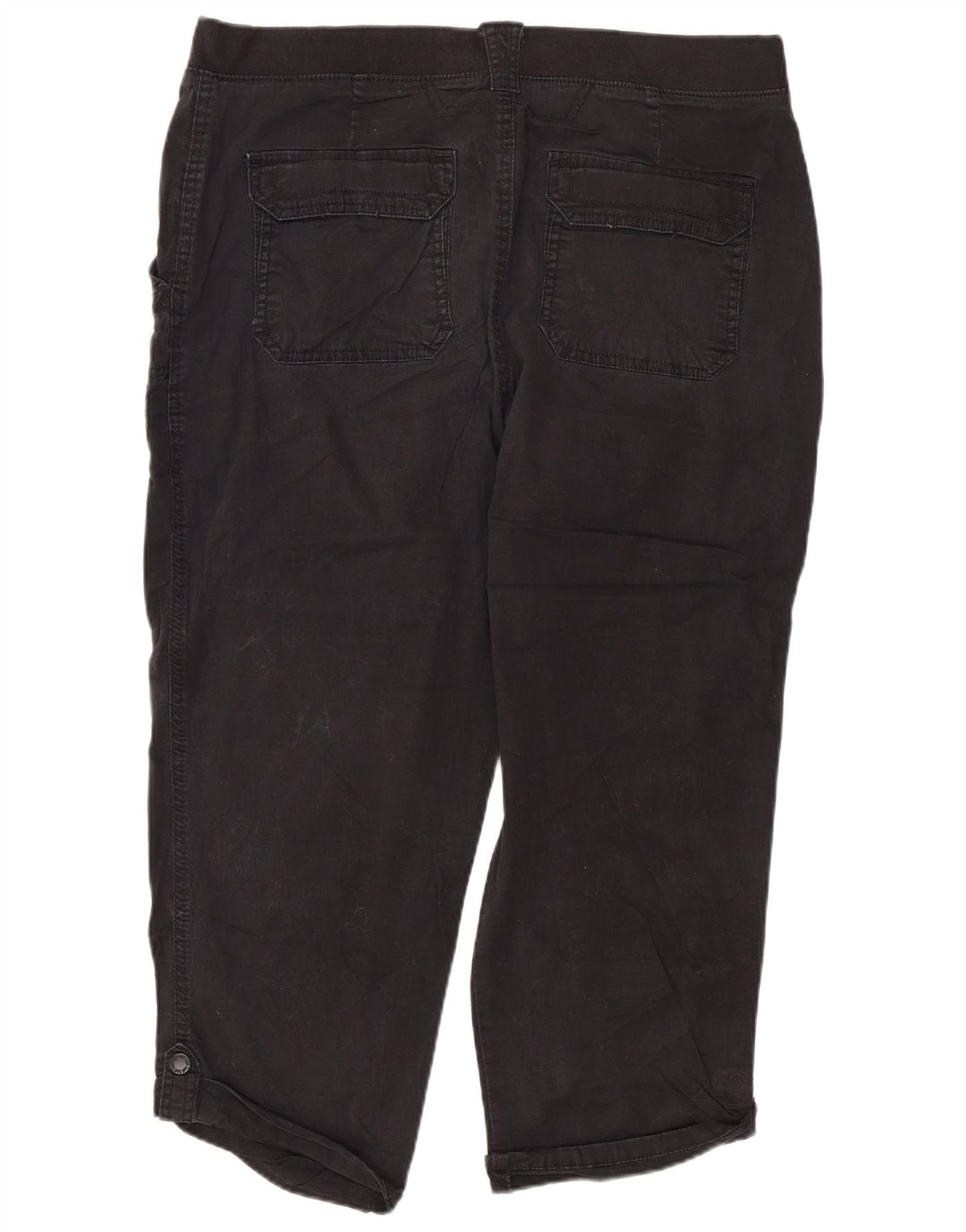 LEE Dame Relaxed Fit Cargo Capri Bukser US 14 XL W34 L22 Sort Bomuld