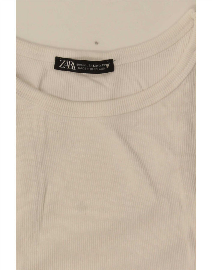 Zara Womens Crop Vest Top UK 12 Medium White