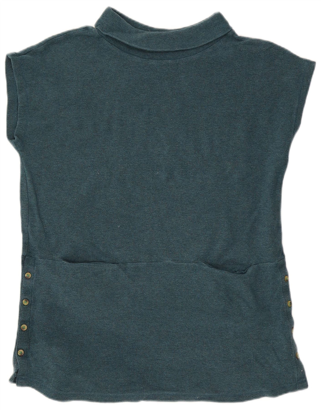 White Stuff Dame ærmeløs bluse Top UK 12 Medium Green Bomuld